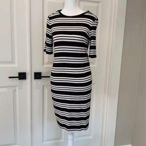 Michael Kors Bodycon Striped Tshirt Dress Size XS